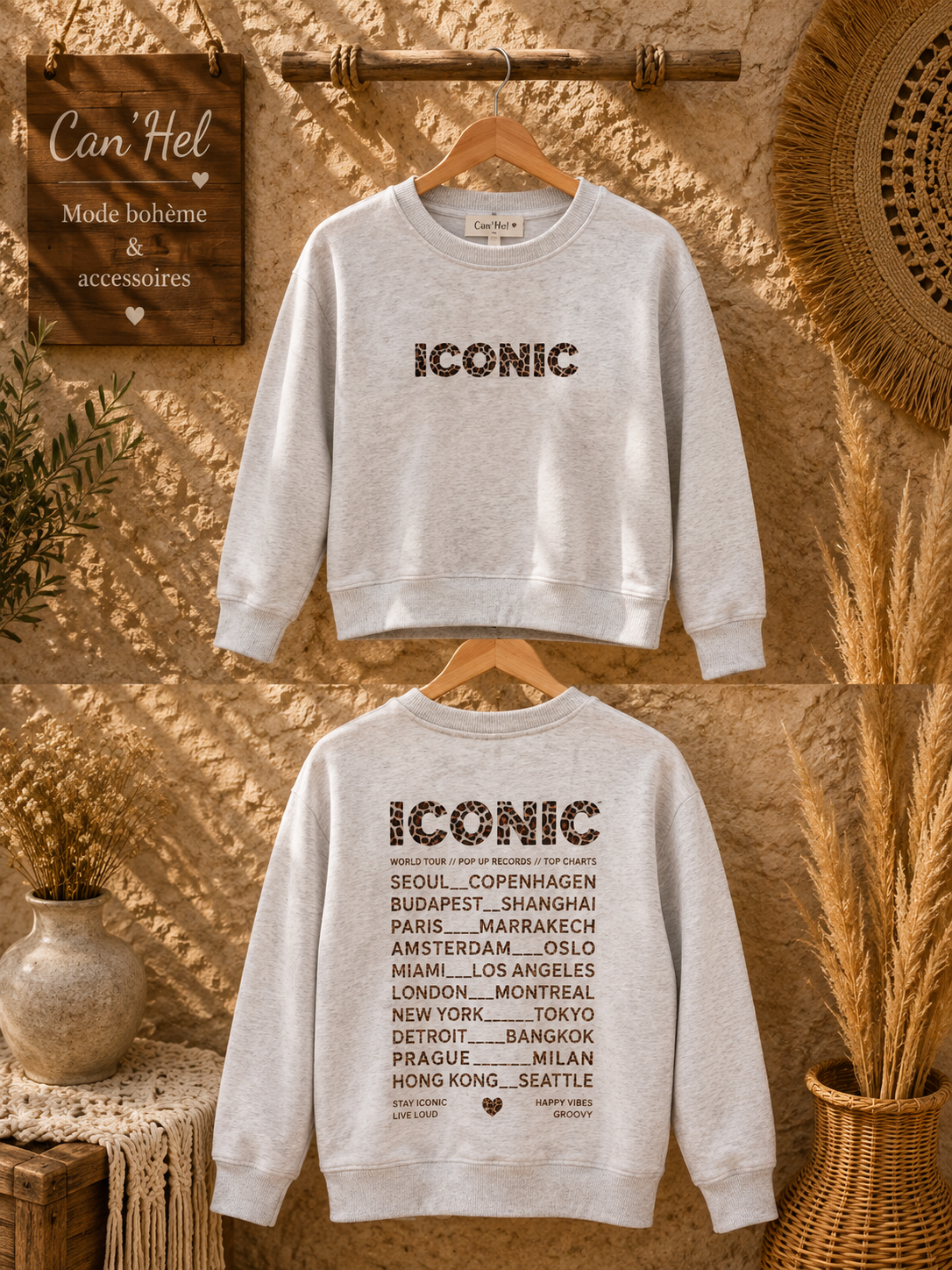 sweat iconic léopard