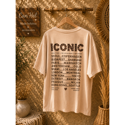 t shirt iconic belle taille beige