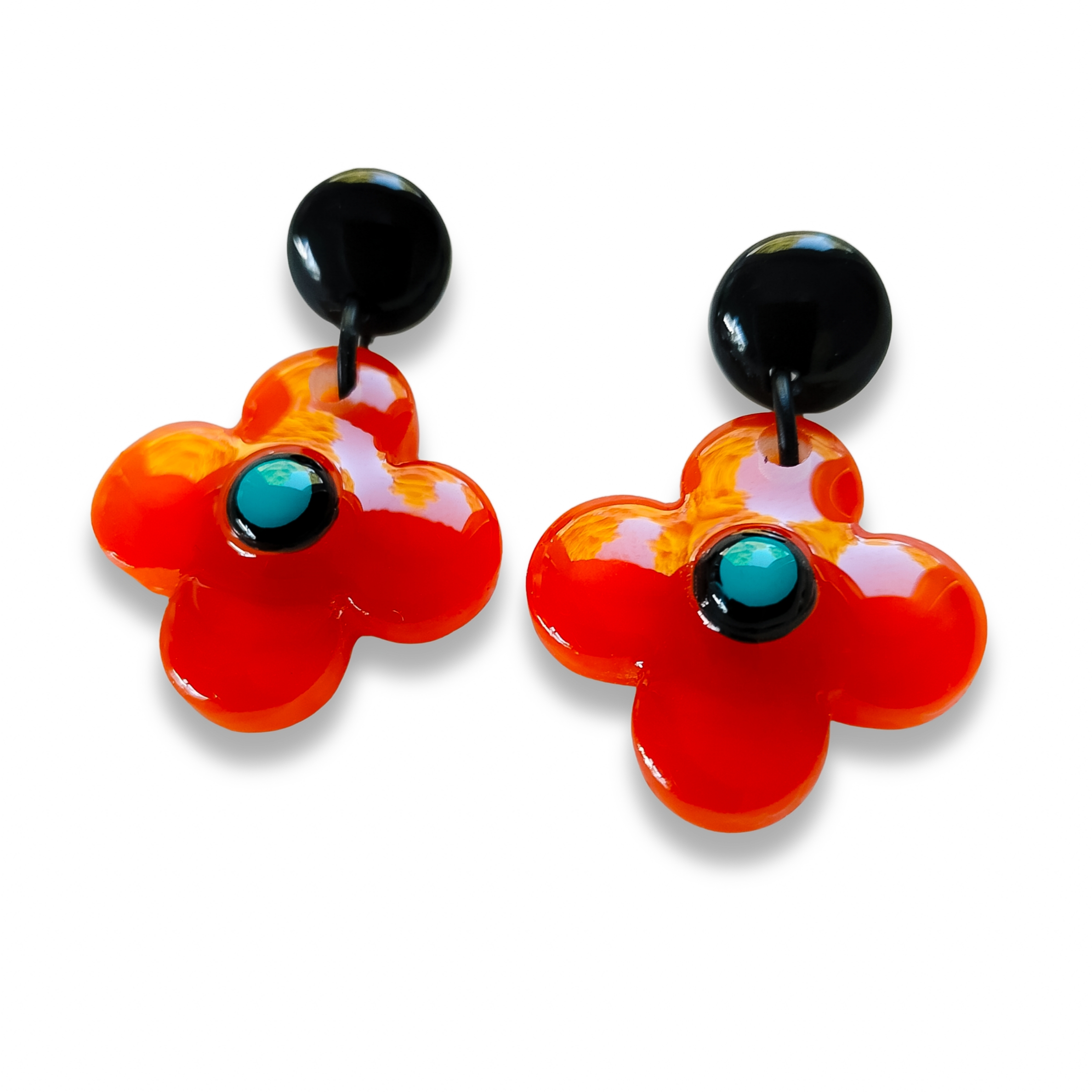 Boucles-d-oreilles-fleur-orange-turquoise-petites