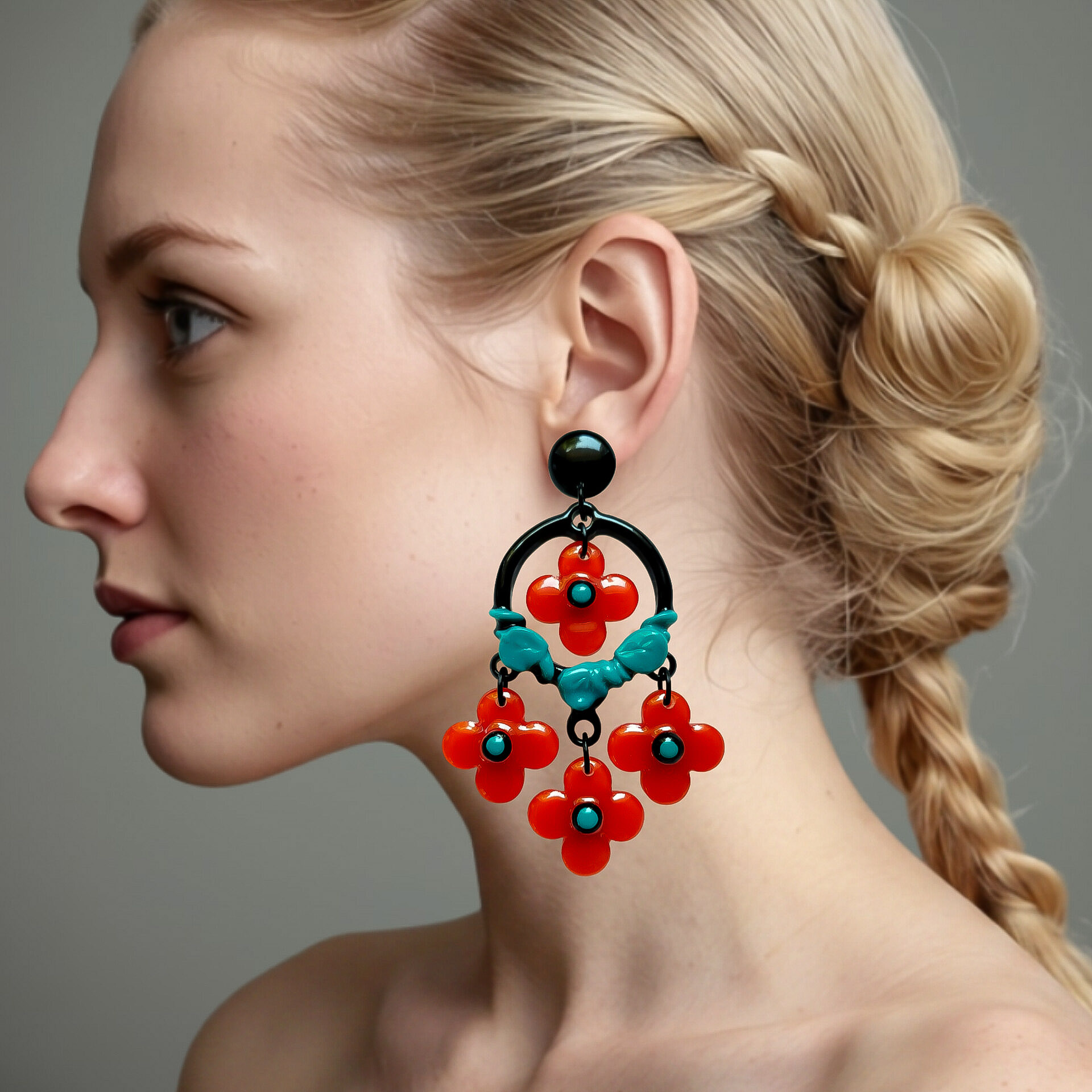 Boucles-d-oreilles-xl-turquoises-fleurs-oranges-2