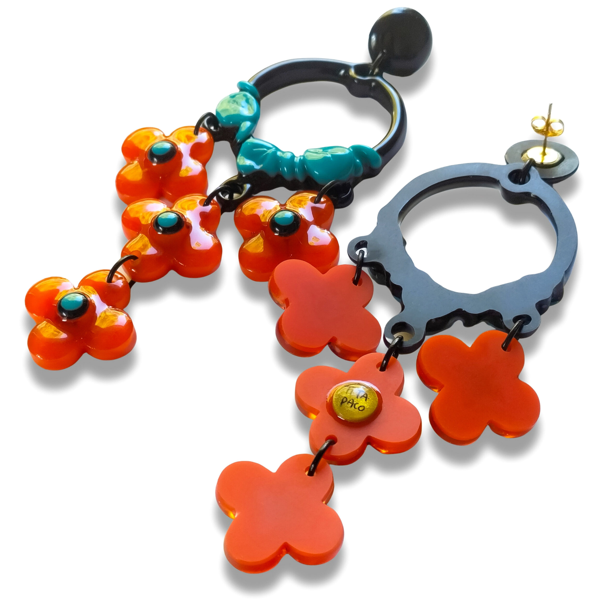 Boucles-d-oreilles-turquoise-fleur-orange-verso-3