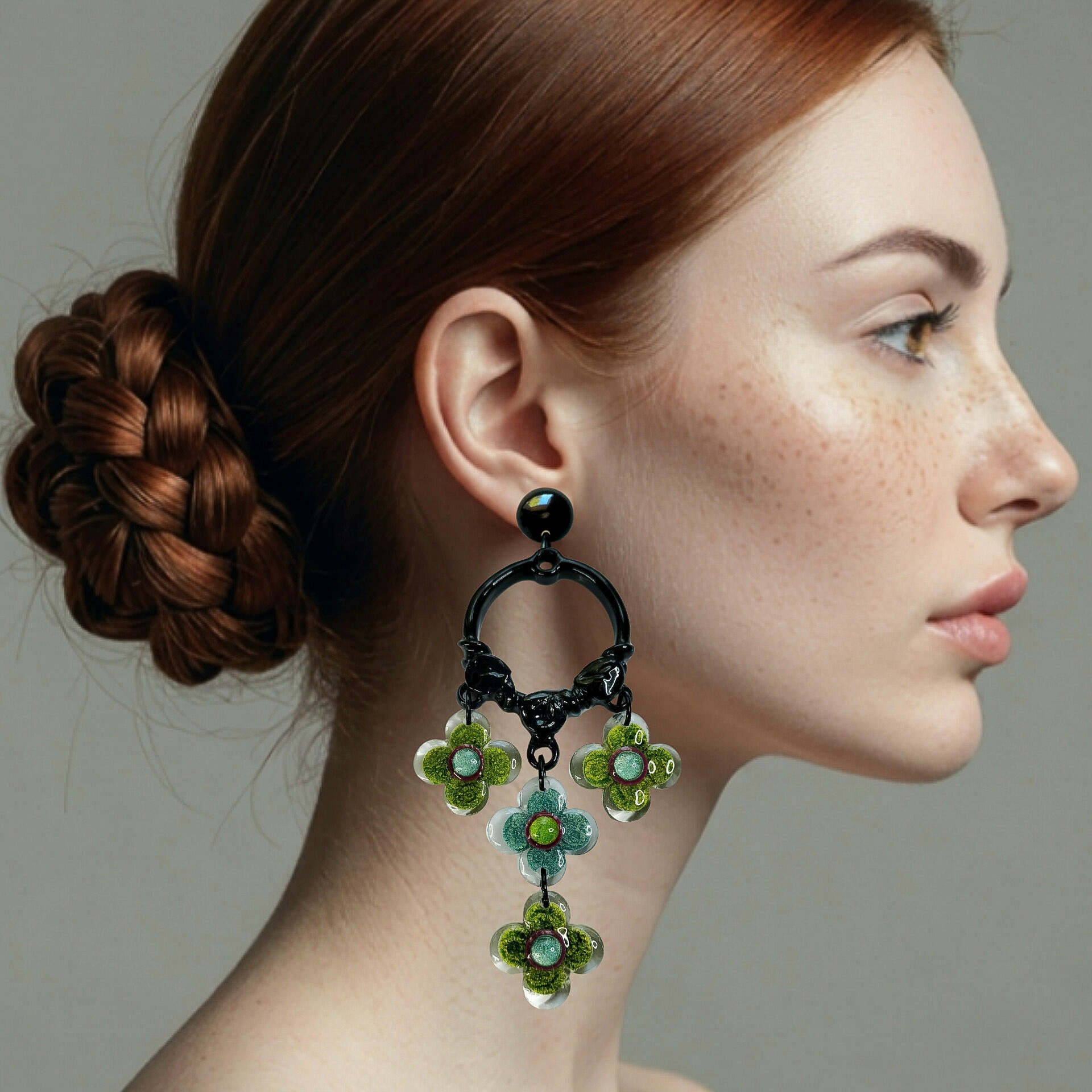 Boucles-oreilles-xxl-fleurs-vertes-bleues-1