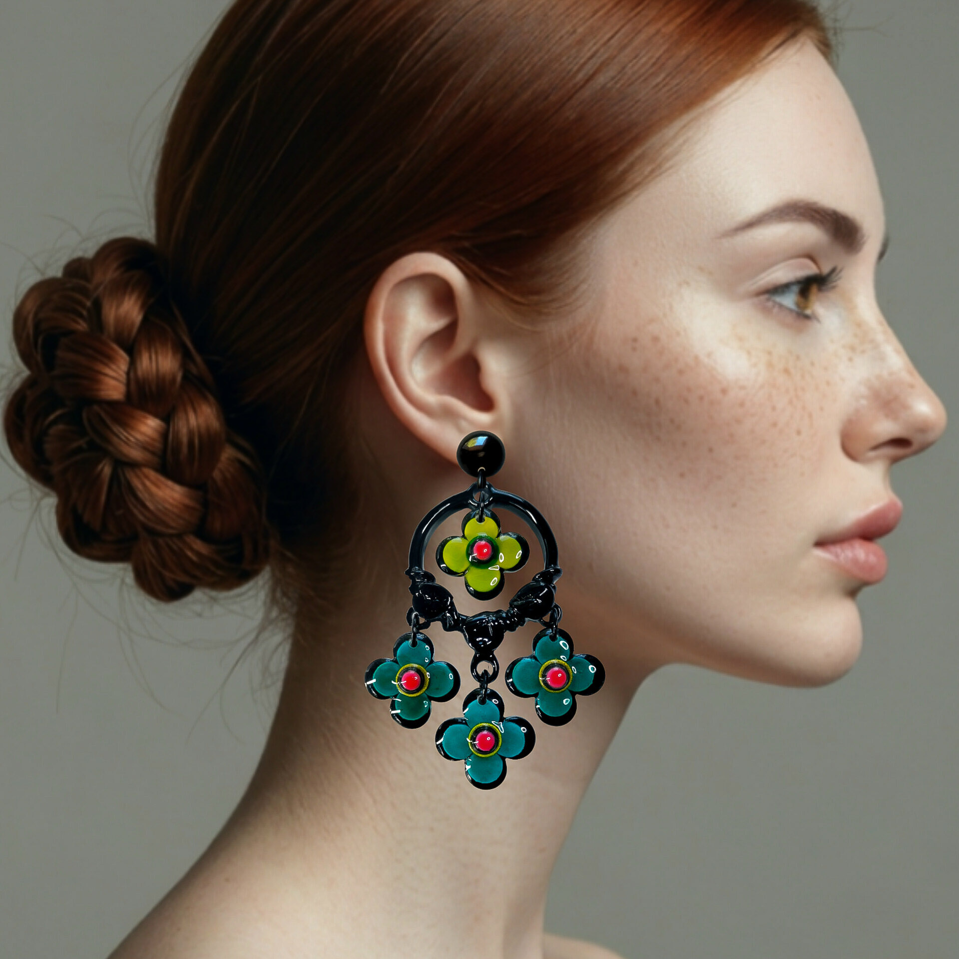 Boucles-oreilles-grandes-fleurs-turquoise-vertes-5
