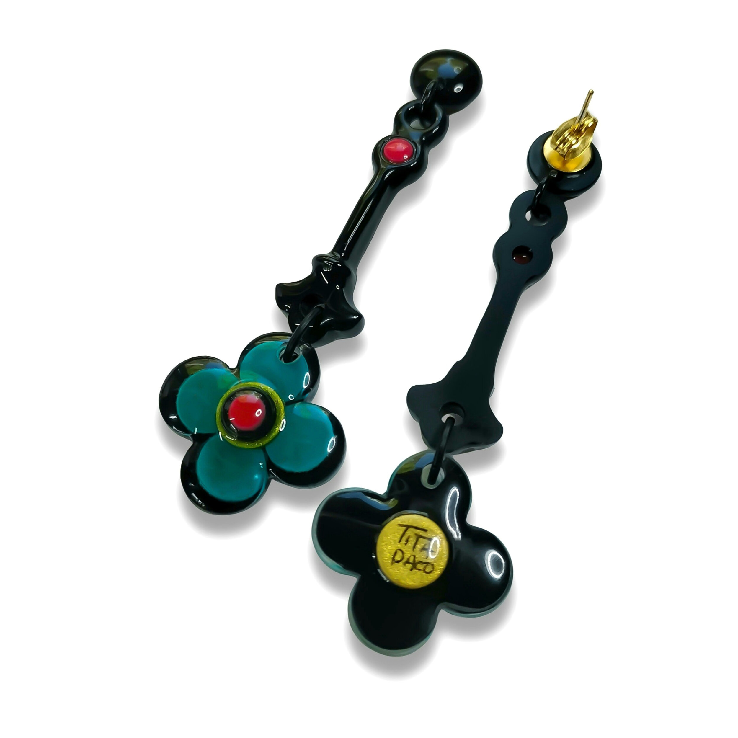 Boucles-oreilles-longues-fleurs-turquoise-verso