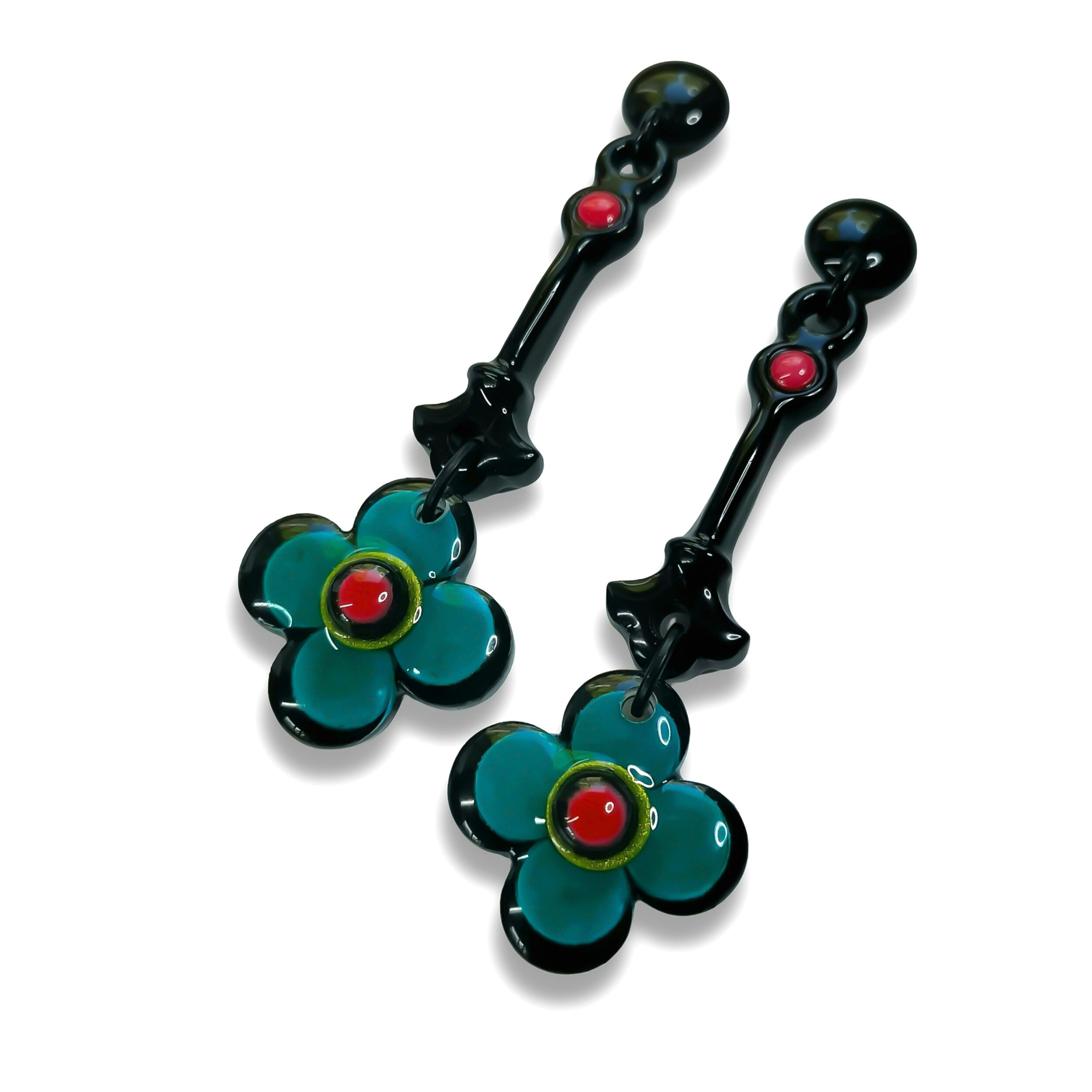 Boucles-oreilles-longues-fleurs-turquoise