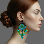 Boucles-oreilles-grandes-fleur-oiseaux-vert-bleu-9
