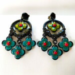 Boucles-oreilles-grandes-fleur-turquoise-verte-10