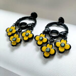 Boucles-oreilles-grandes-fleur-jaune-noire-9