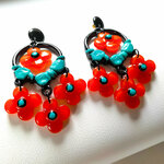 Boucles-d-oreilles-xl-turquoises-fleurs-oranges-7