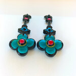 Boucles-oreilles-longues-fleurs-turquoise-2
