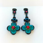 Boucles-oreilles-longues-fleurs-turquoise-4