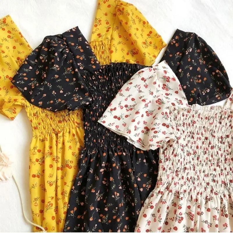 Robe Midi Fleurie Fendue