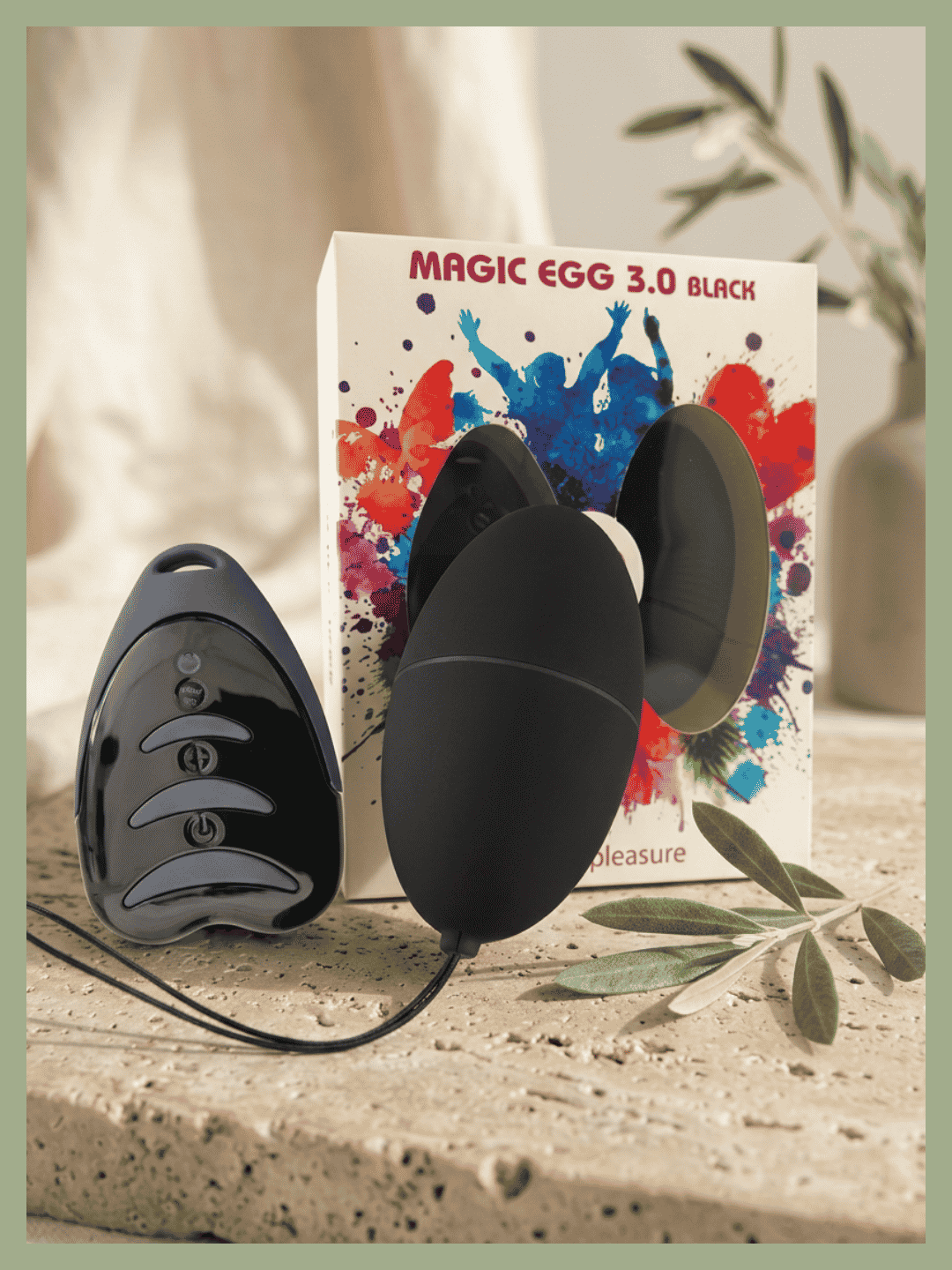 Oeuf vibrant télécommandé discret - noir