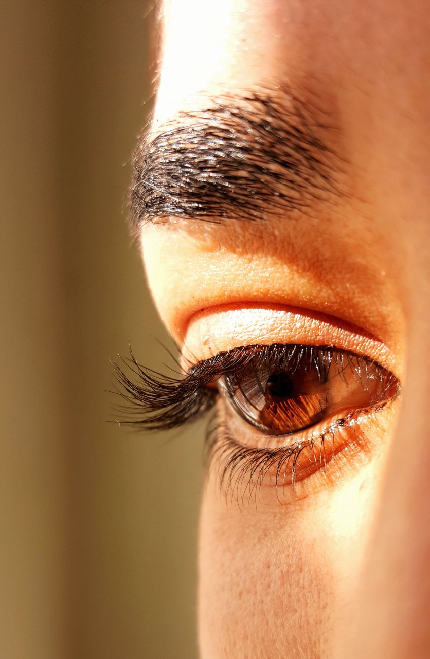 gros plan sur l oeil d une personne