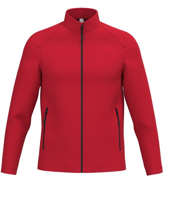 veste softshell 2 couches hommes roouge