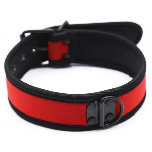collier-puppy-neoprene-rouge