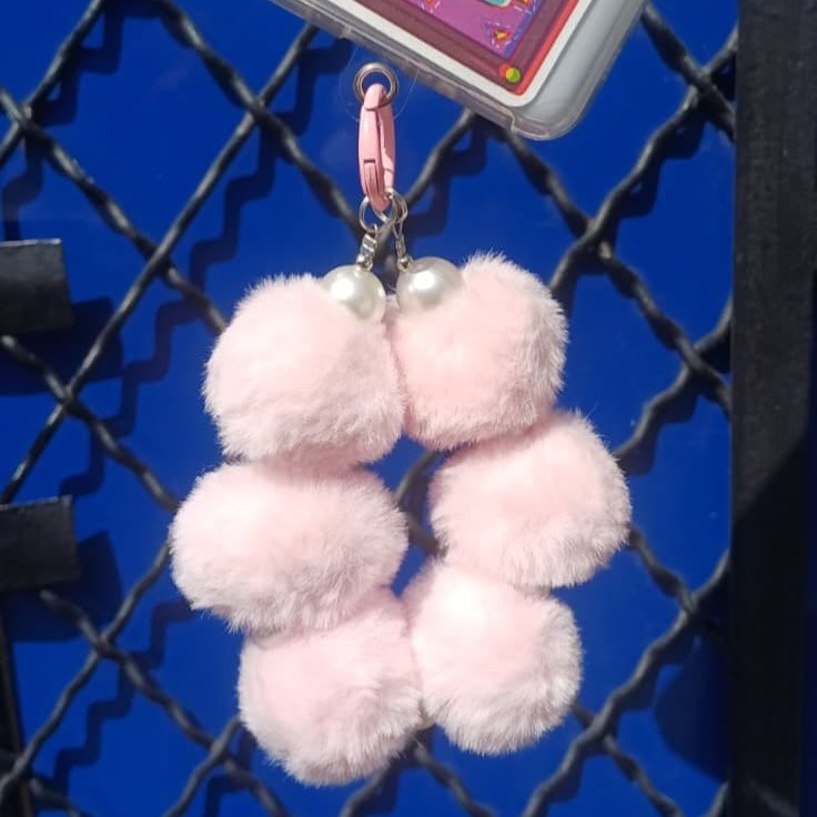 accessoire pour sac - puffy rose
