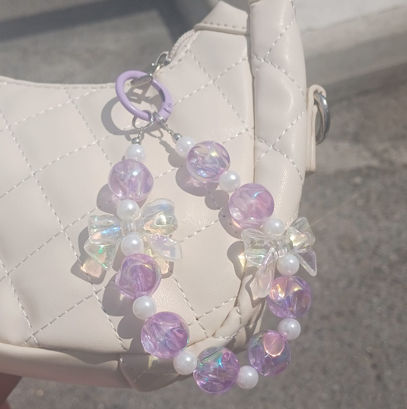 chaine de telephone - bubbles violet (2)