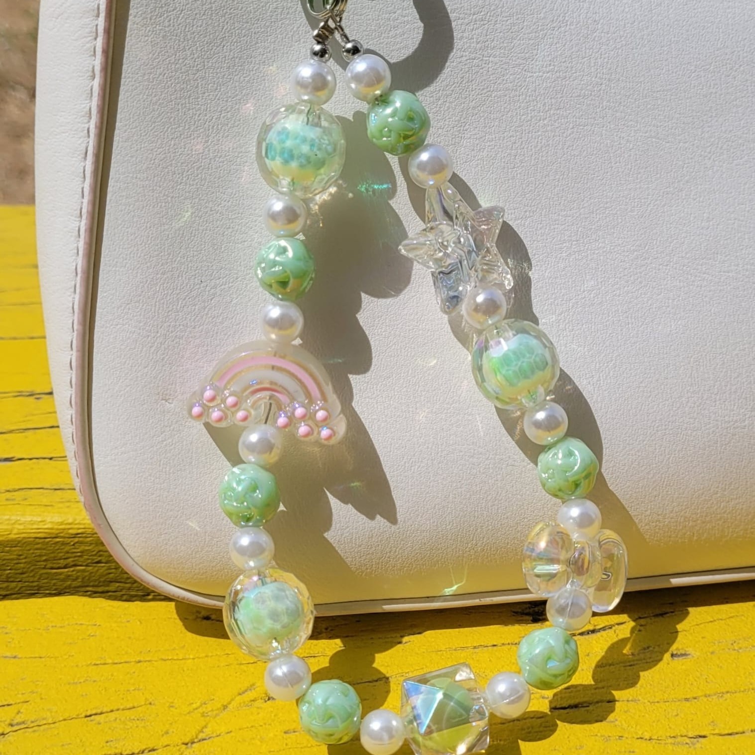 chaine de telephone- rainbow vert
