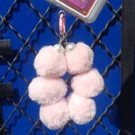 accessoire pour sac - puffy rose