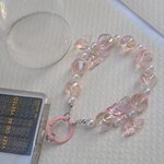 Chaine de téléphone - bubbles rose