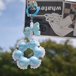 Chaine de téléphone - blossom bleu (2)