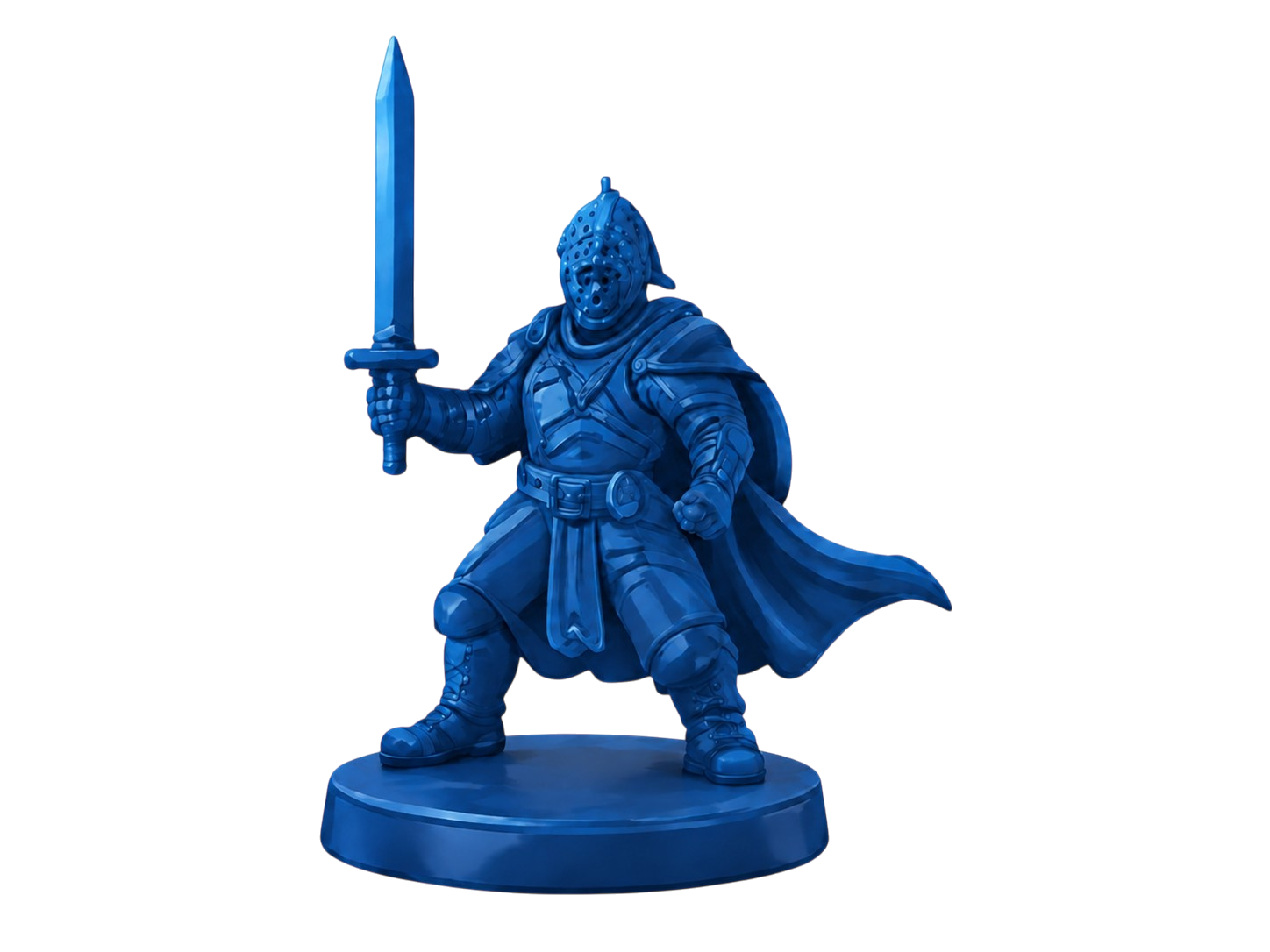 Figurine de chevalier bleu