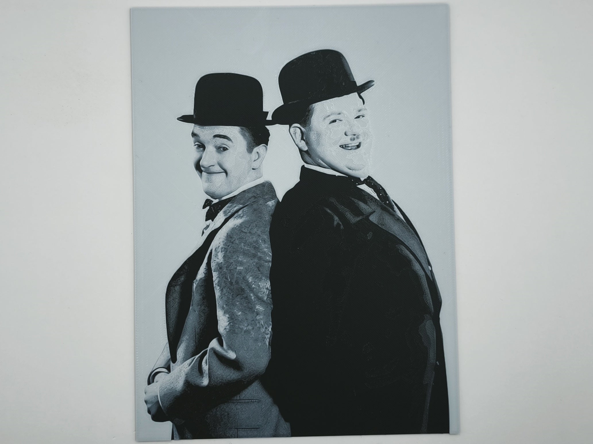 affiche_poster_Laurel_Hardy_imprimee_3d_couleur_noir_et_blanc