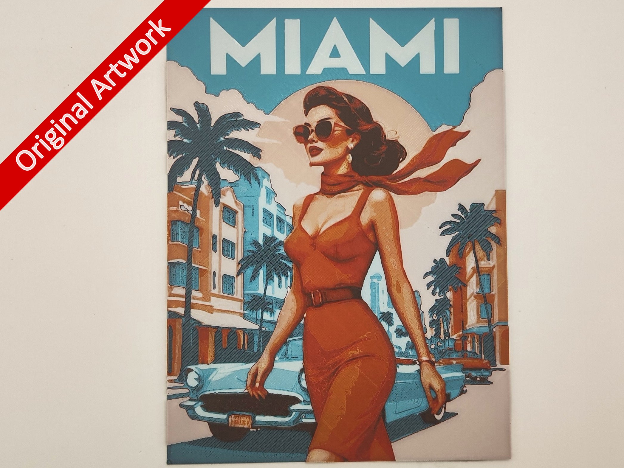 affiche_poster_pinup_Miami_imprimee_en_3d