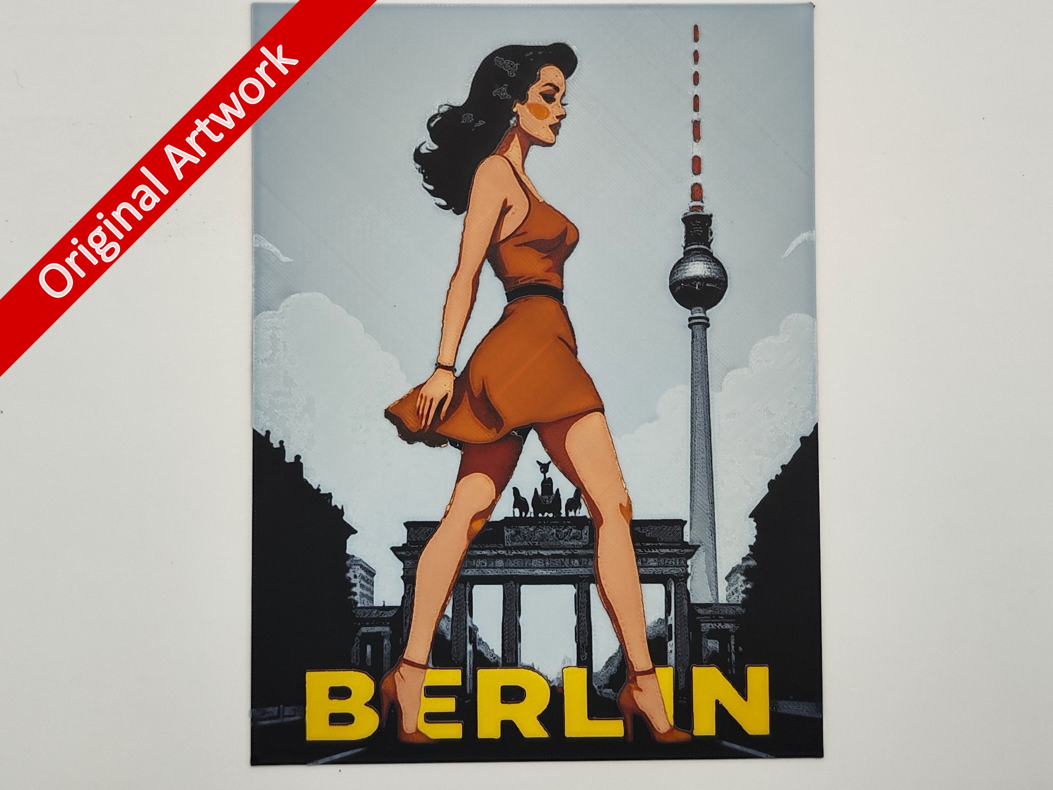 affiche_poster_pinup_Berlin_imprimee_en_3d