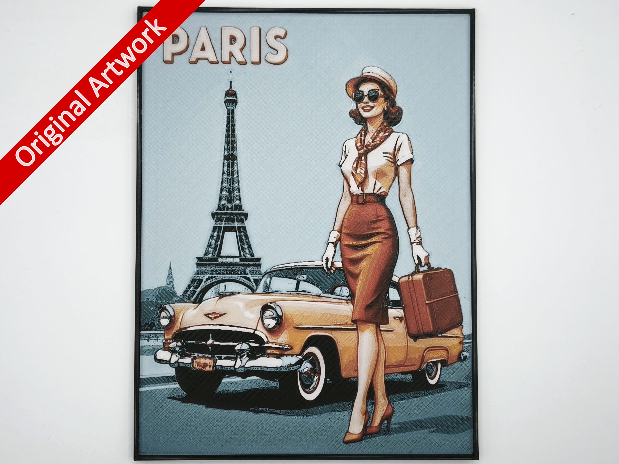affiche_poster_pinup_Paris_imprimee_3d_avec_cadre
