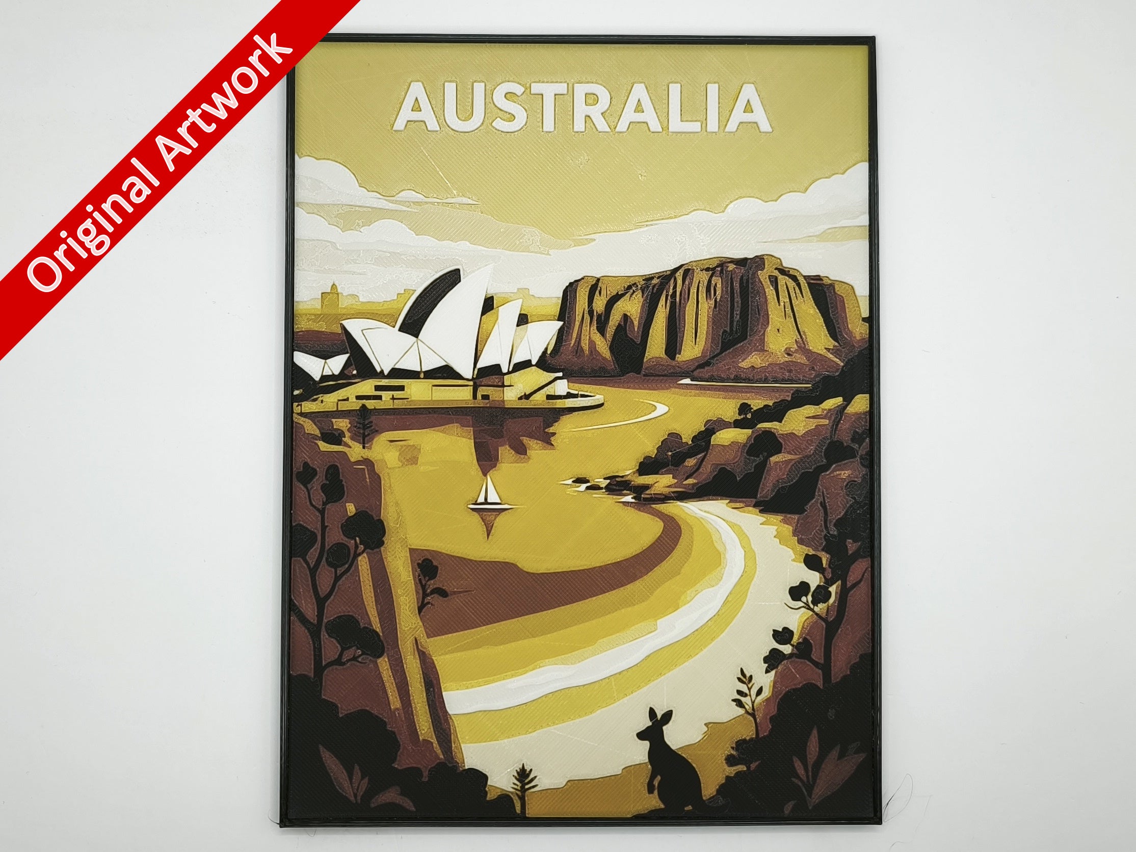 3D_printed_travel_poster_of_Australia_with_frame