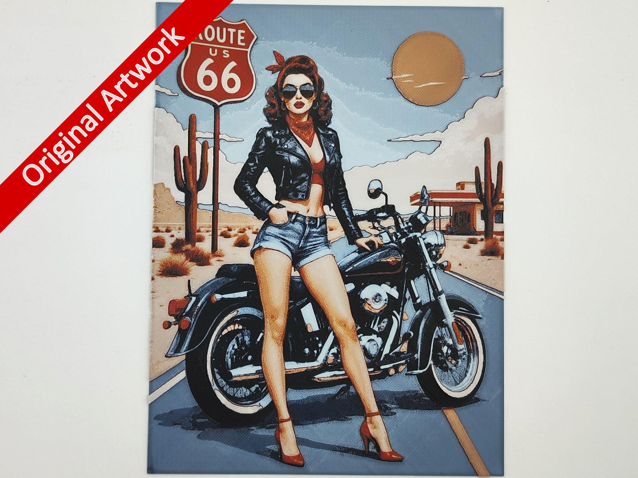 affiche_poster_pinup_route_66_imprimee_en_3d