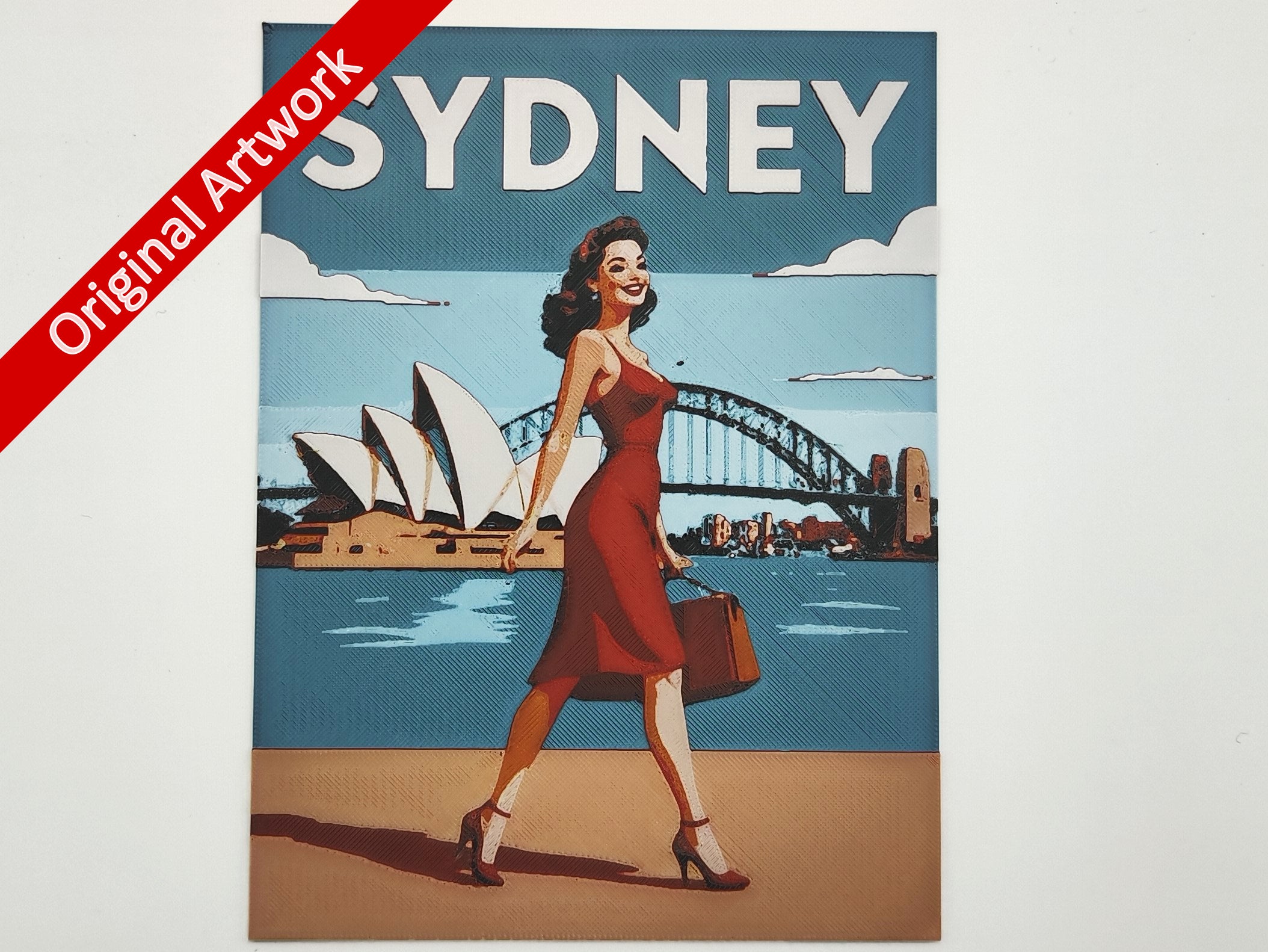affiche_poster_pinup_Sydney_imprimee_en_3d