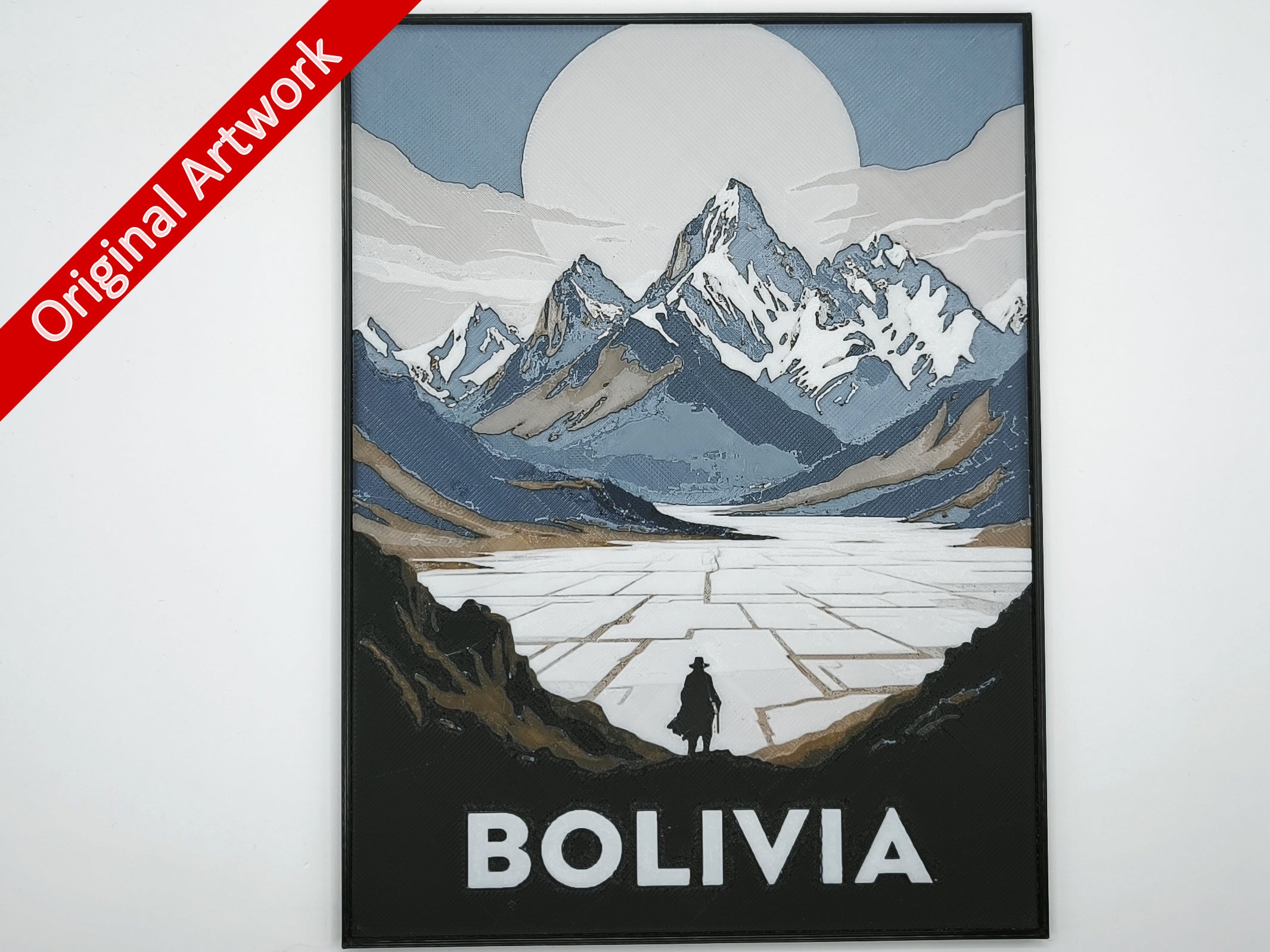 3D_printed_travel_poster_of_Bolivia_with_frame