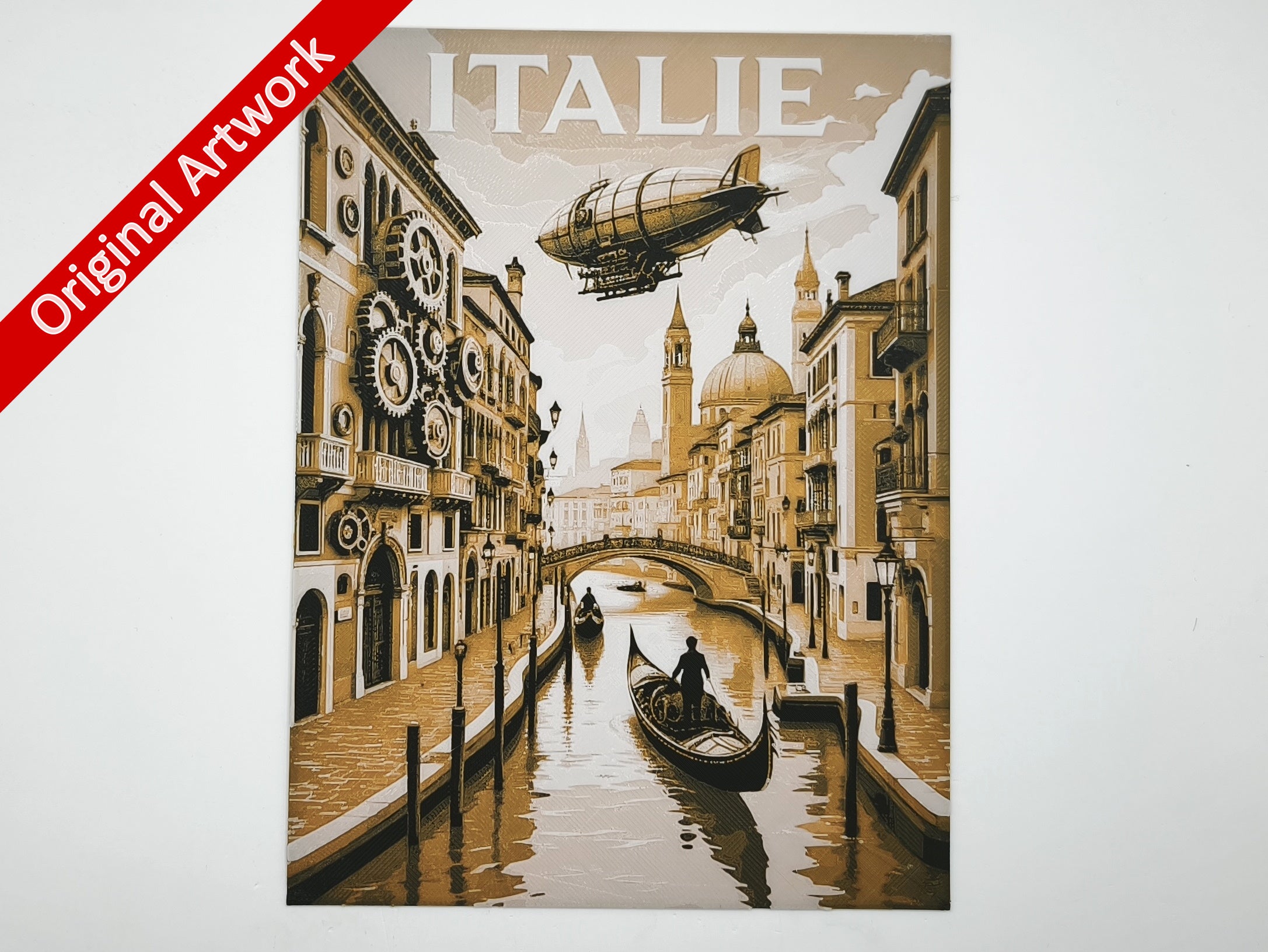 affiche_poster_voyage_Italie_imprimee_3d_style_steampunk