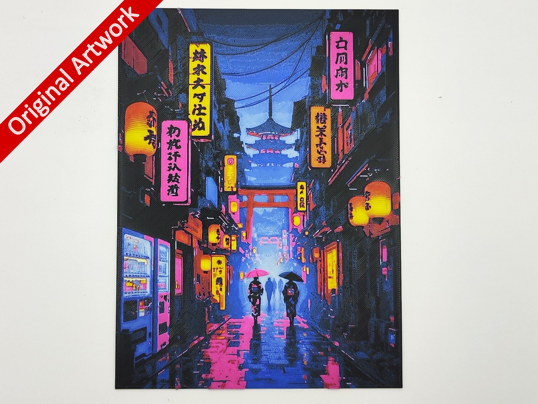 affiche_poster_voyage_Kyoto_imprimee_3d_style_cyberpunk