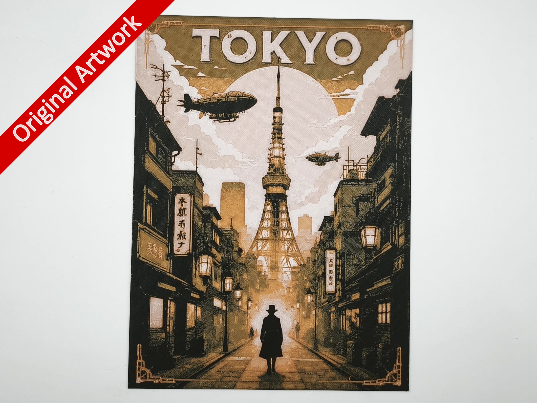 affiche_poster_voyage_Tokyo_version_2_imprimee_3d_style_steampunk
