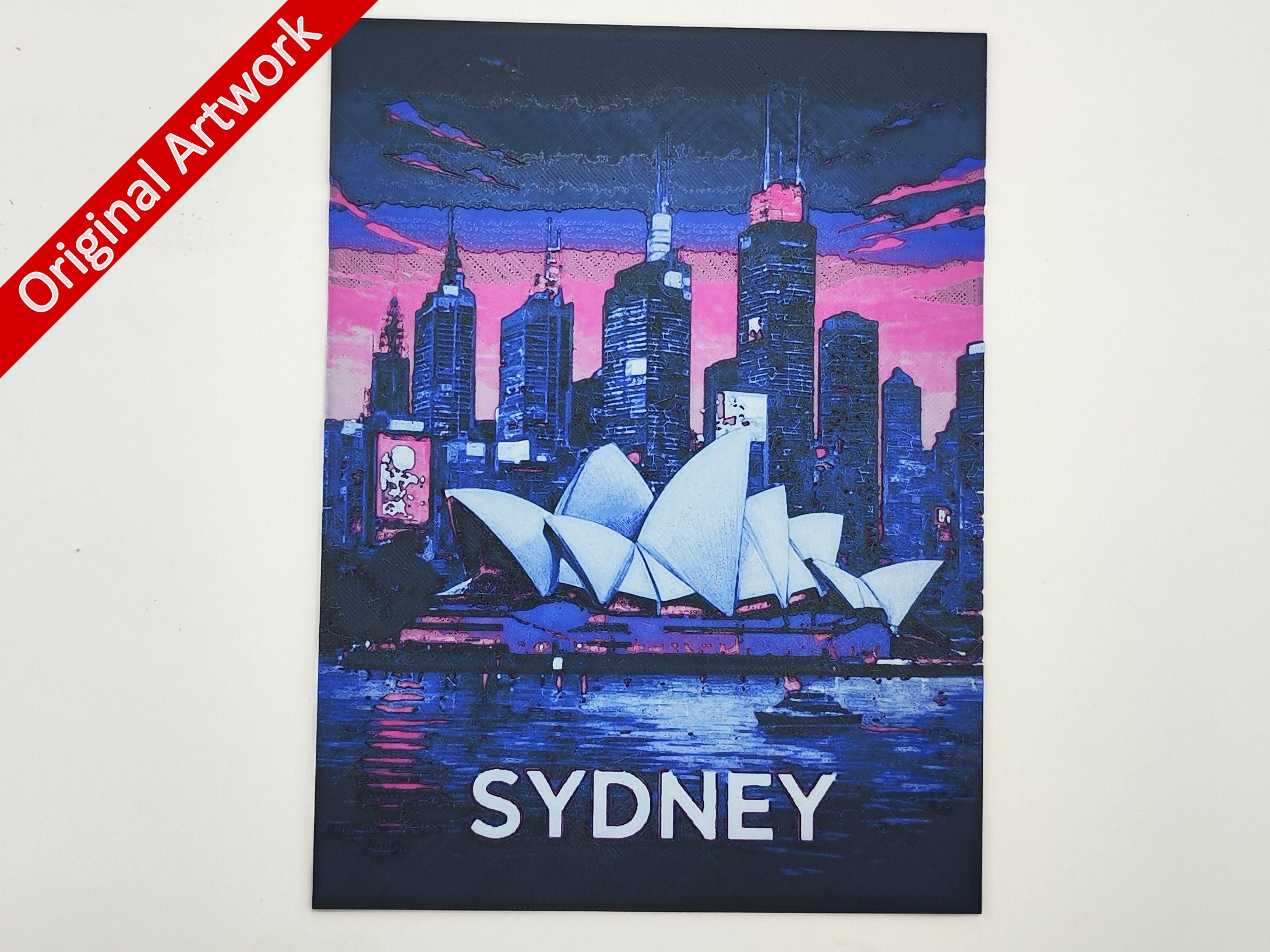 affiche_poster_voyage_Sydney_imprimee_3d_style_cyberpunk