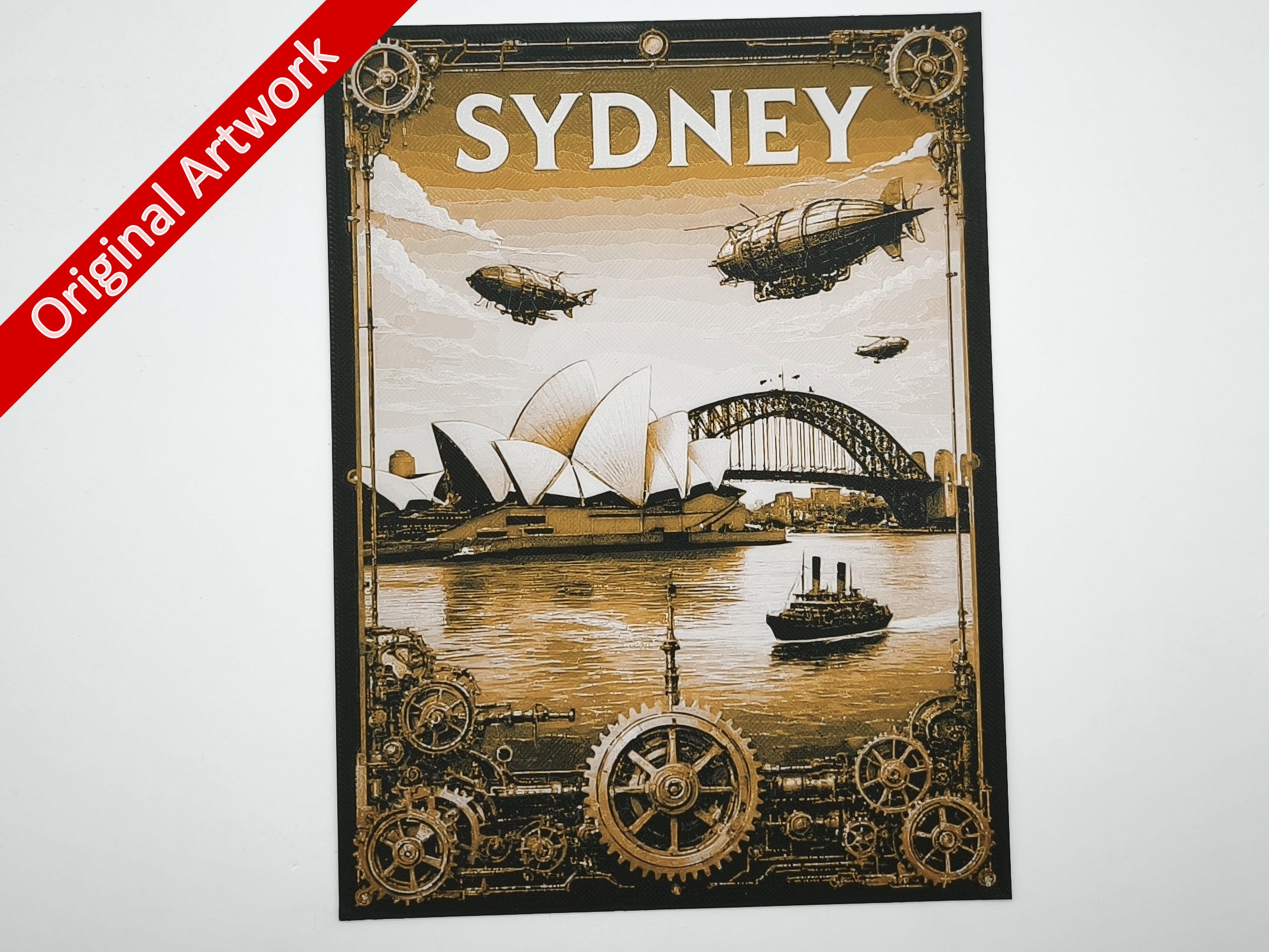 affiche_poster_voyage_Sydney_imprimee_3d_style_steampunk