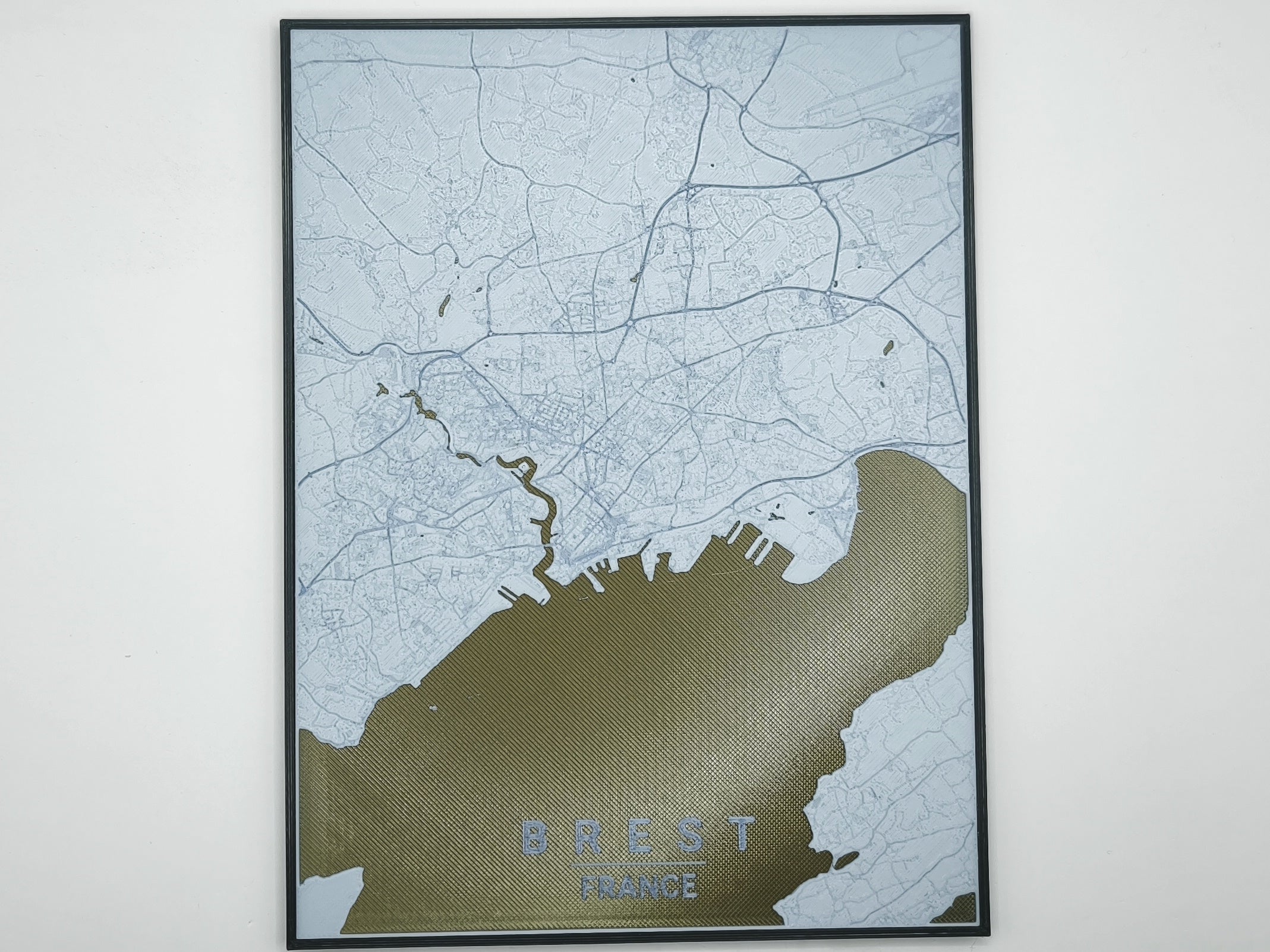 carte_Brest_imprimee_3d_couleur_bleue_avec_cadre
