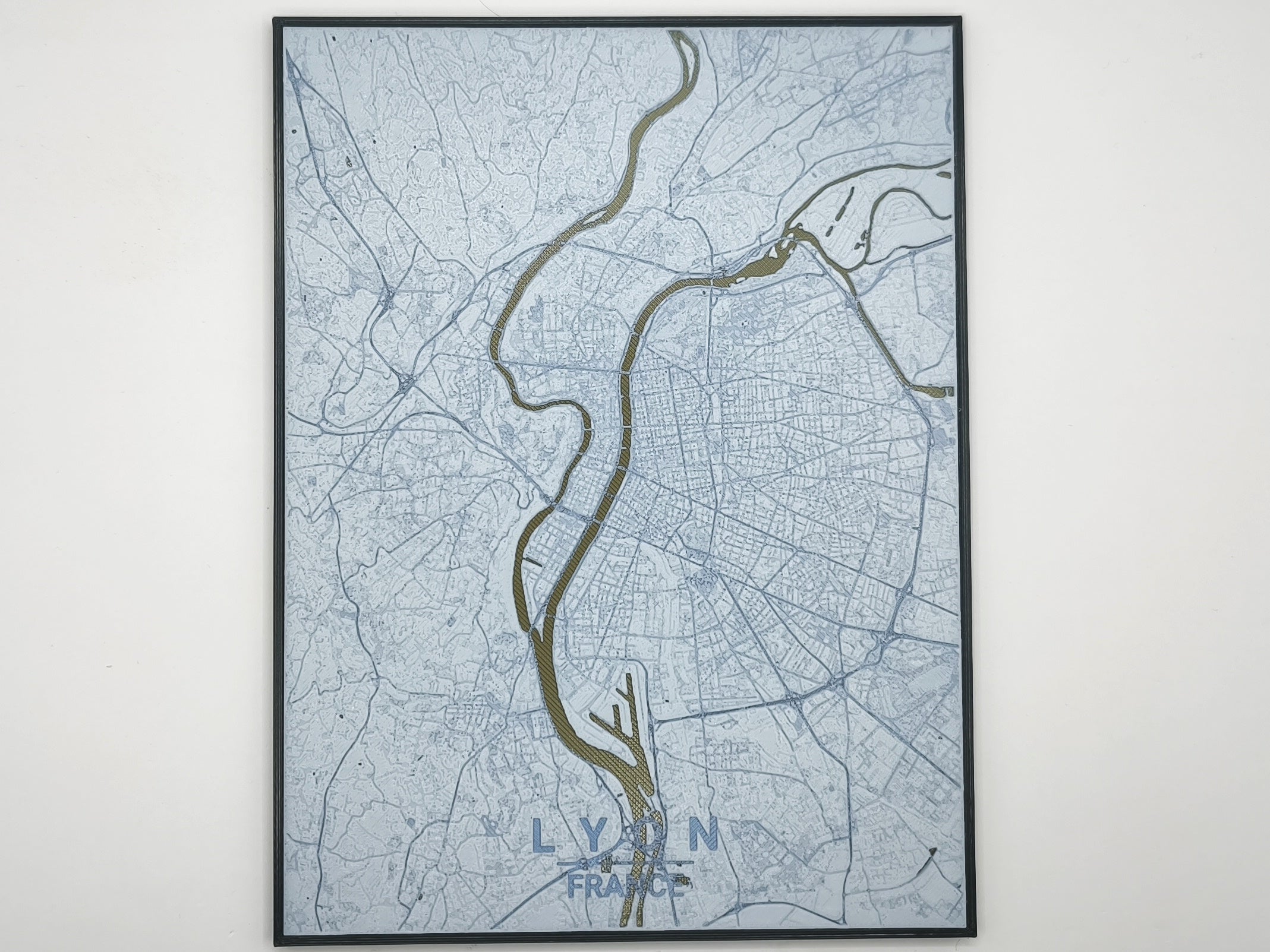 carte_Lyon_imprimee_3d_couleur_bleue_avec_cadre