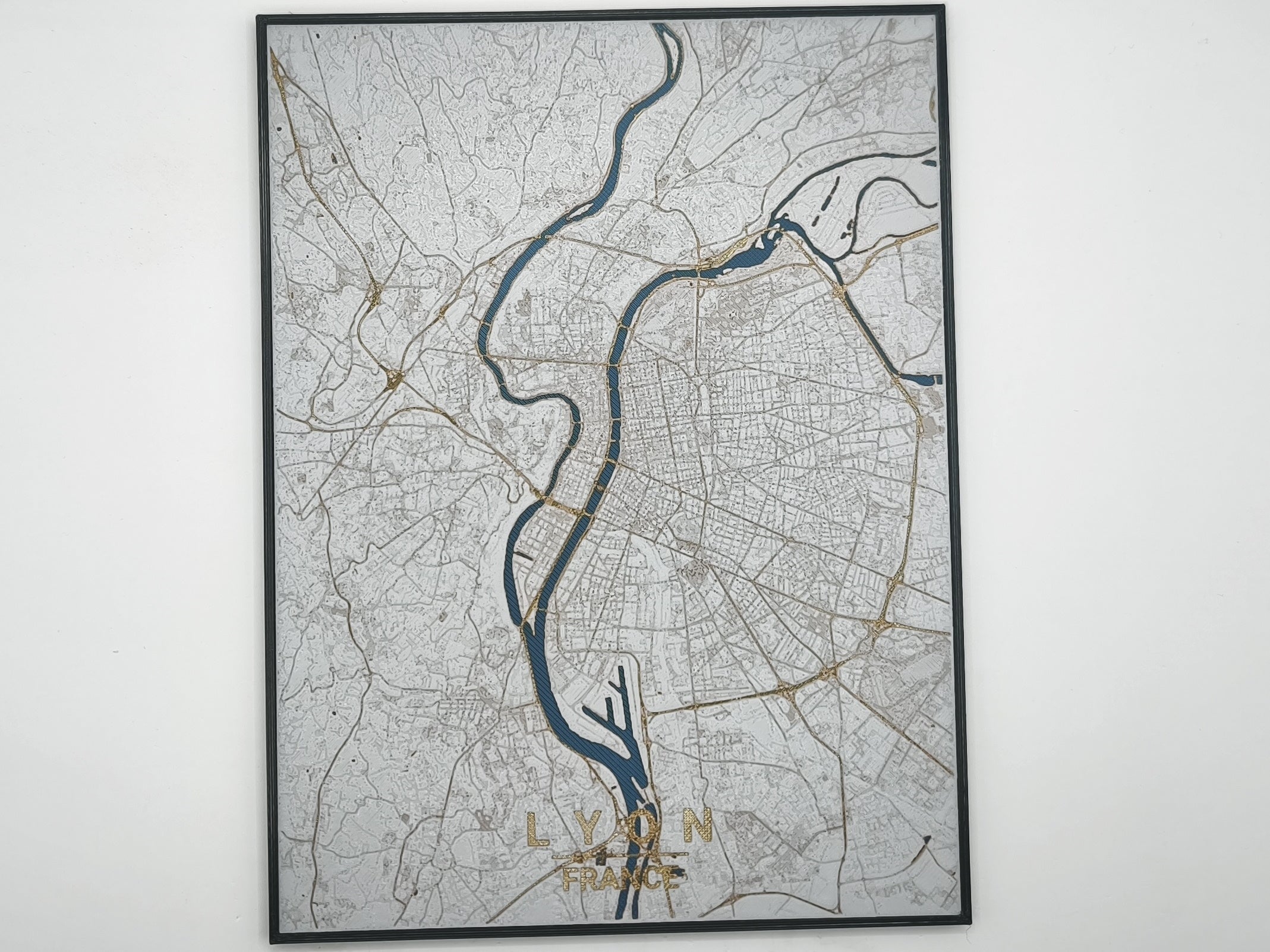 carte_Lyon_imprimee_3d_couleur_cuivre_avec_cadre