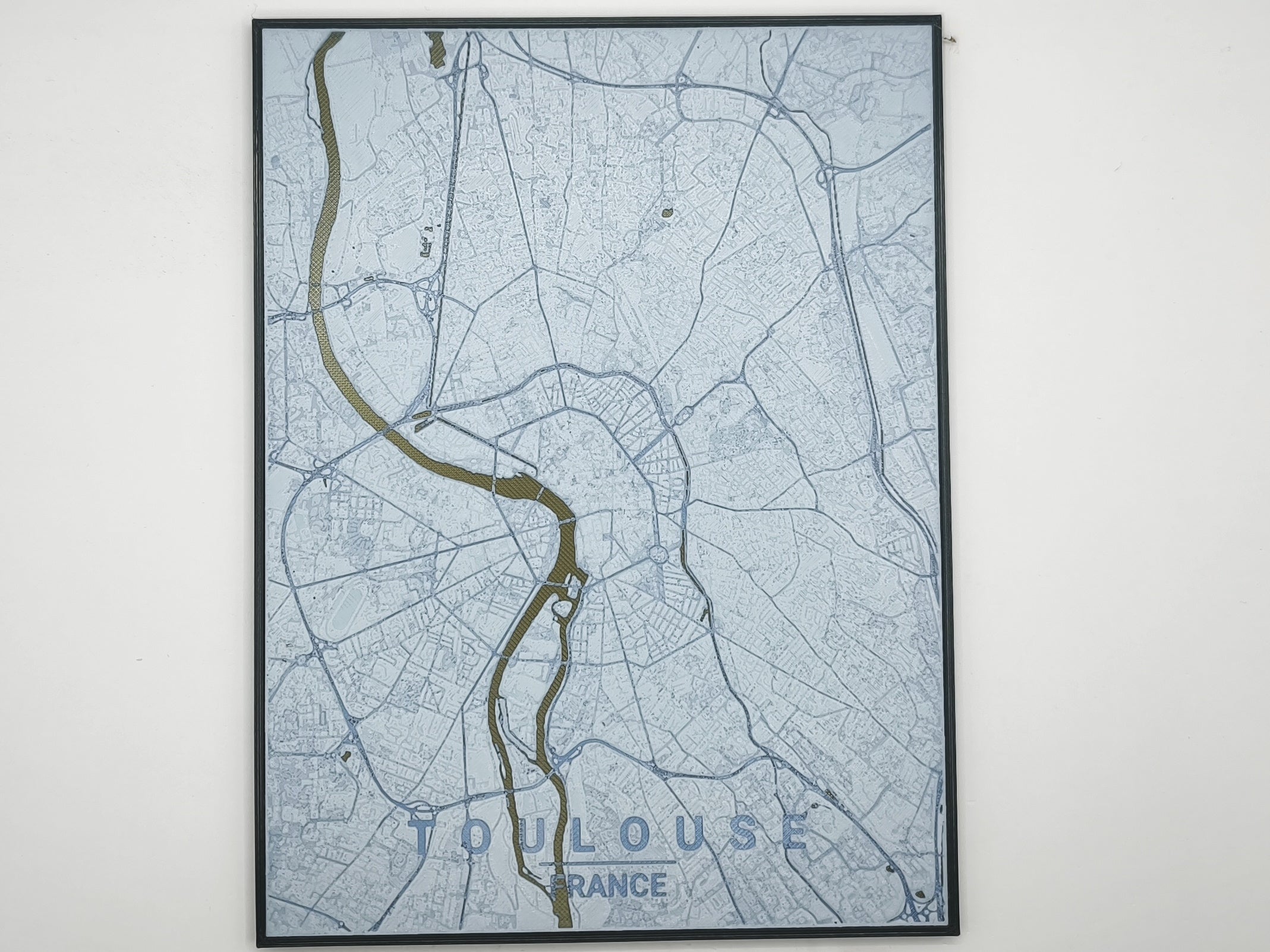 carte_toulouse_imprimee_3d_avec_frame_bleue