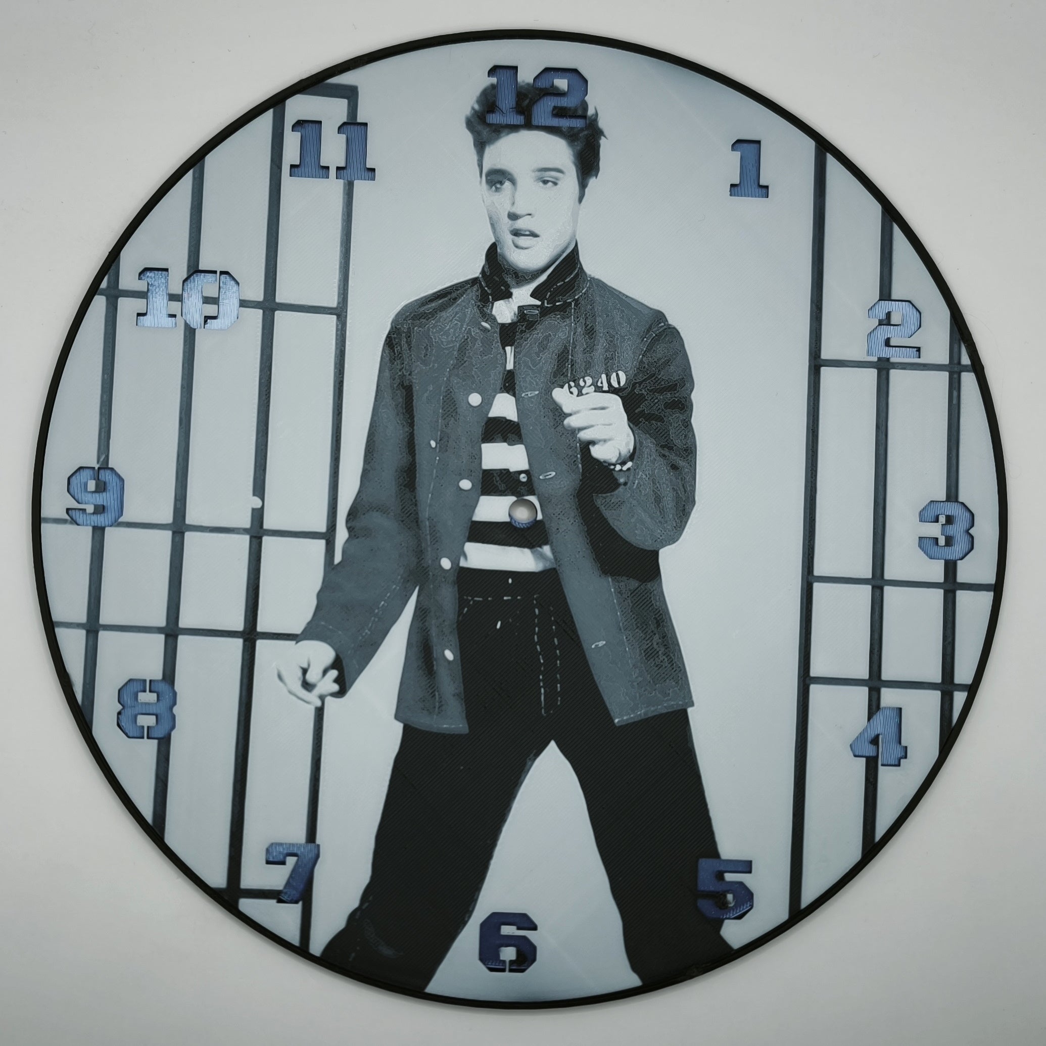 horloge_complete_Elvis_Prestley_impression_3D_nombres_couleur_bleu