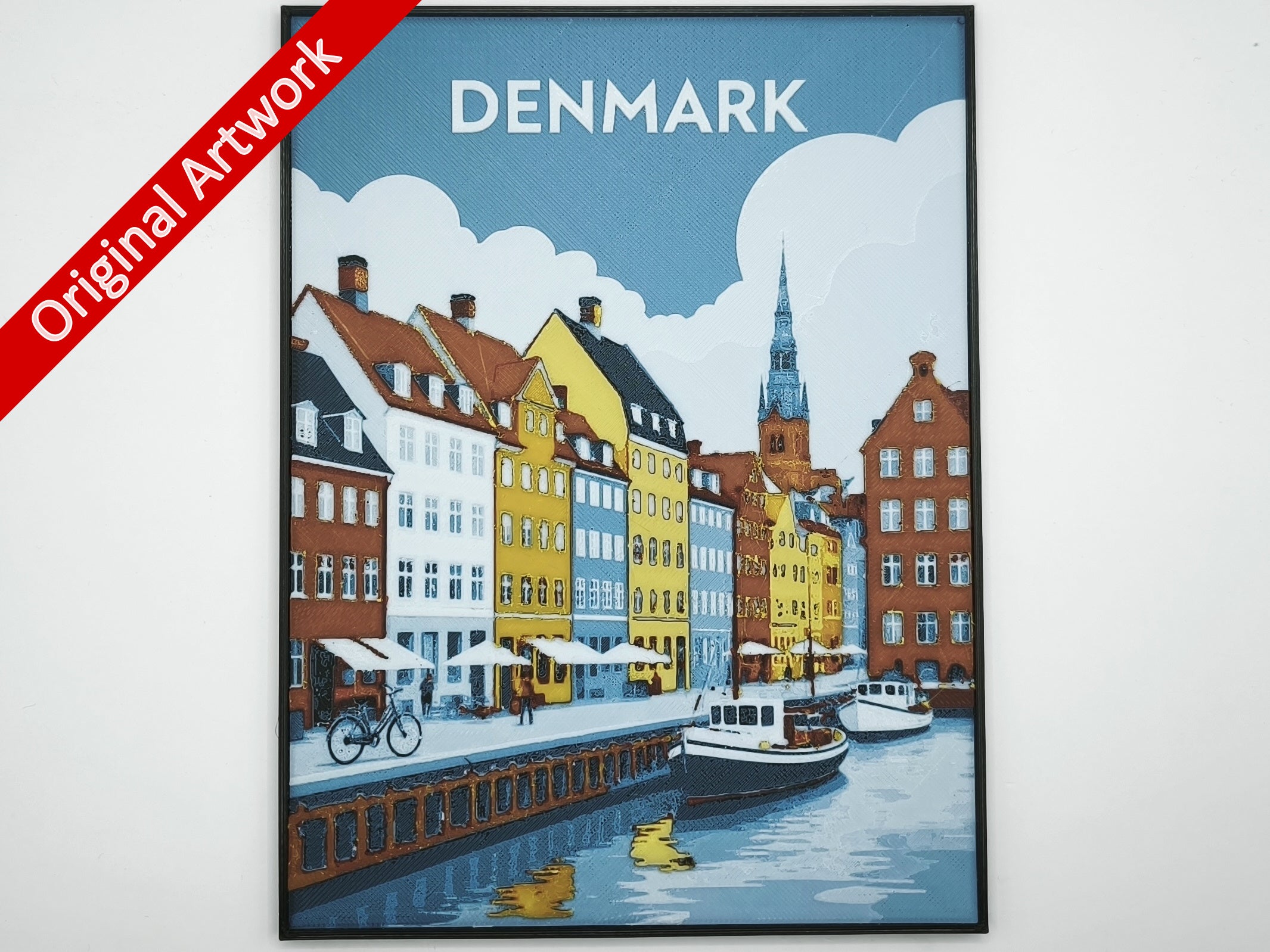 3D_printed_travel_poster_of_Denmark_with_frame