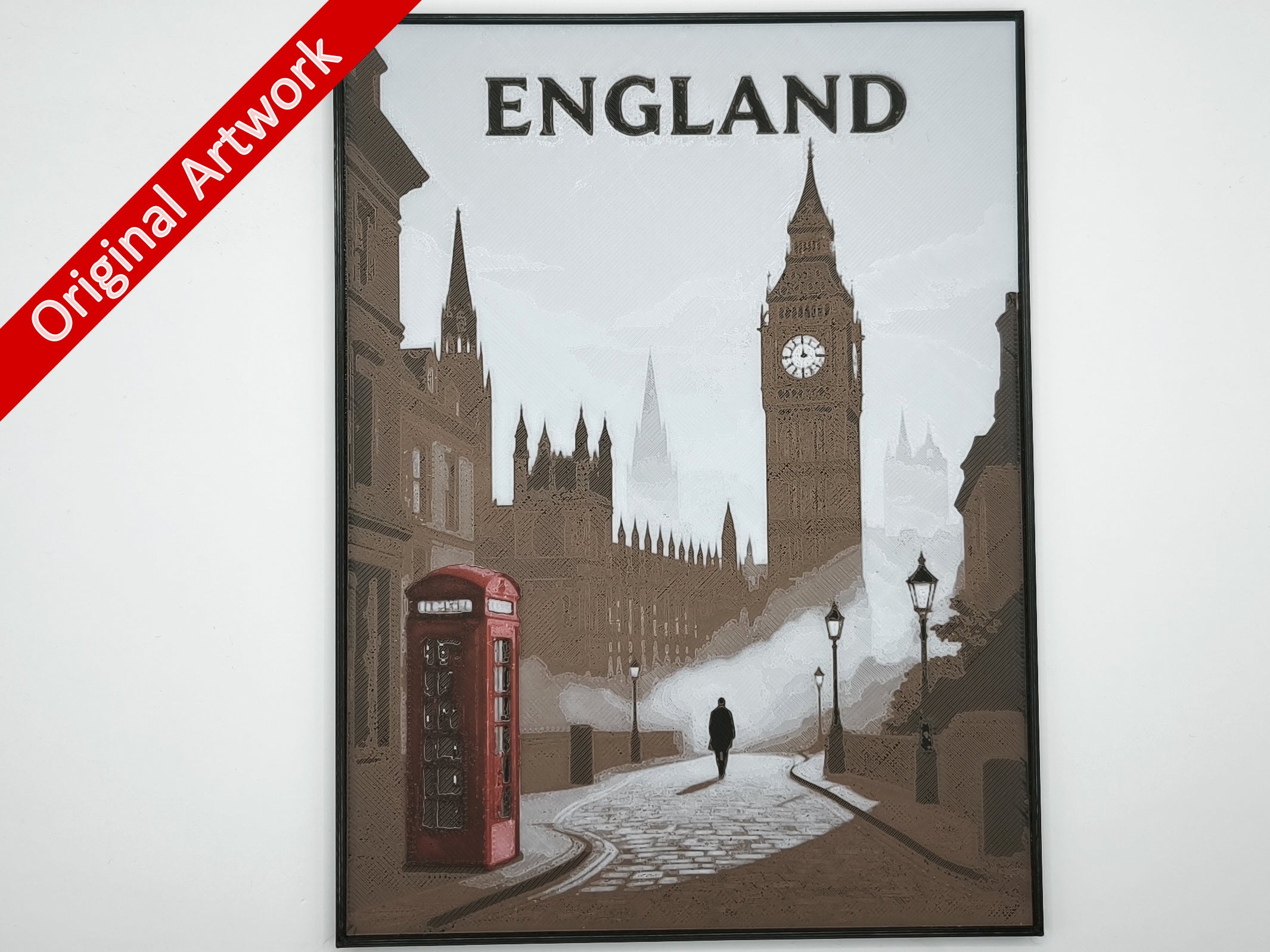 3D_printed_travel_poster_of_England_version_1_with_frame