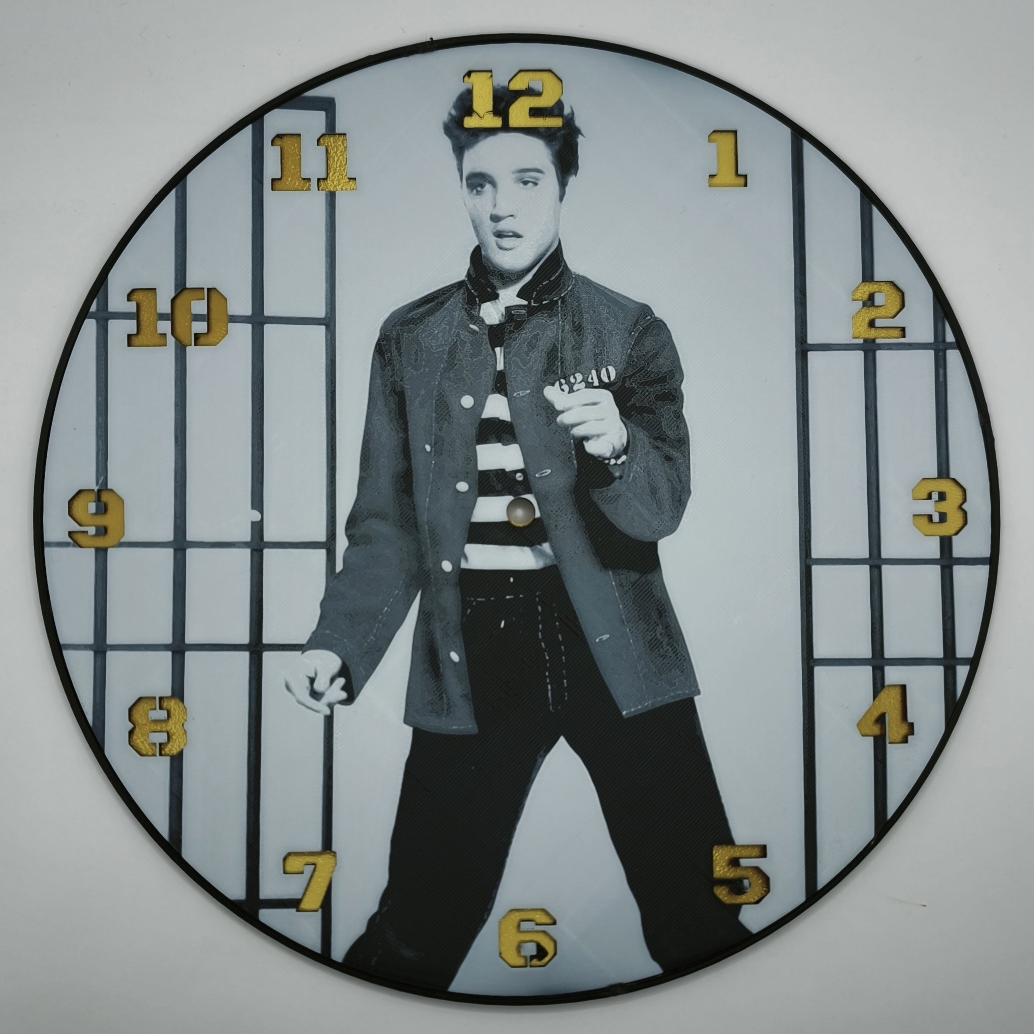 horloge_complete_Elvis_Prestley_impression_3D_nombres_couleur_or