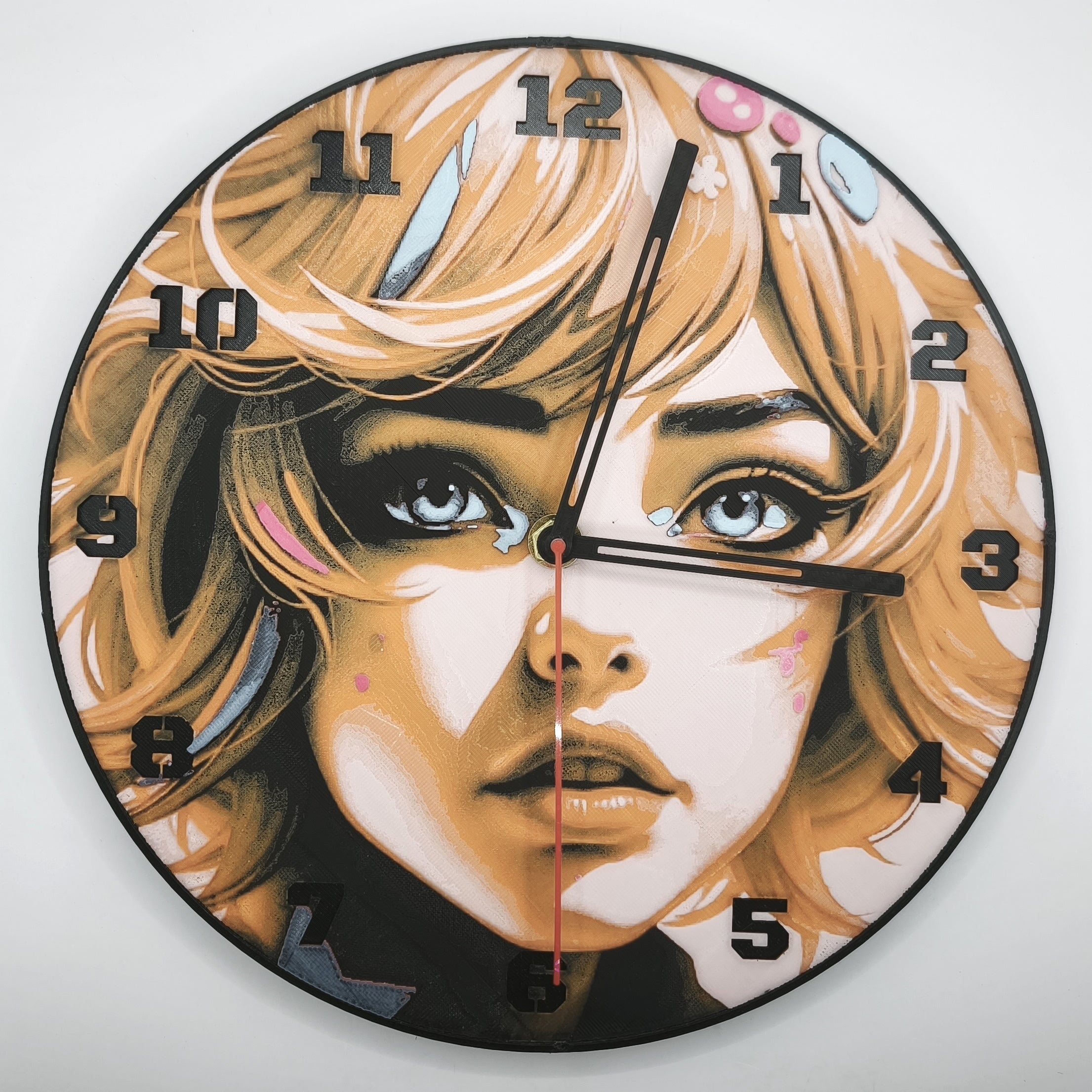 horloge_complete_Flamme_Azur_impression_3D_nombres_couleur_noir_aiguilles