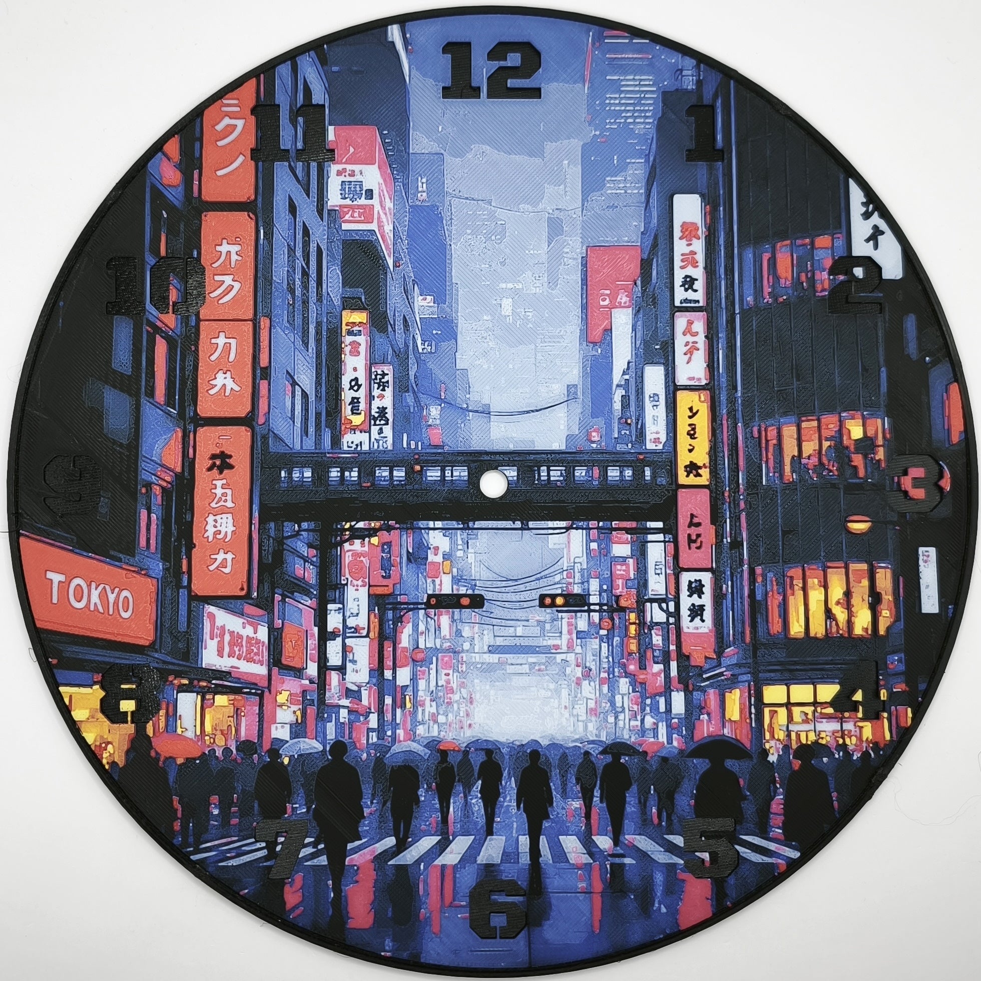 horloge_complete_Tokyo_cyberpunk_impression_3D_nombres_couleur_noir